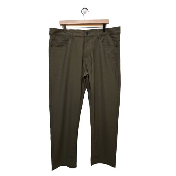 ZeroXposur NWT Dk Olive Green Stretch Commuter 5 Pocket Pants Sz 38 x 30 - Picture 1 of 8